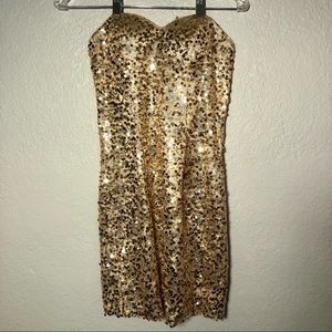 Gold Sequin Dress. Size small